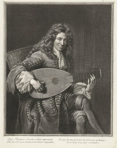 Portrait of the Composer Charles Mouton by Gérard Edelinck