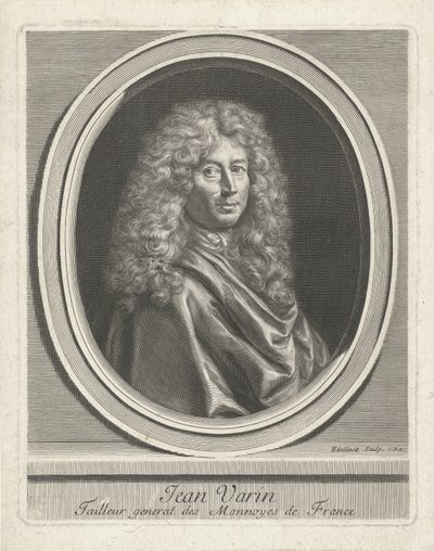 Portrait of Jean Varin by Gérard Edelinck