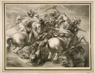 The Battle of Four Horsemen (Battle of Anghiari) by Gérard Edelinck