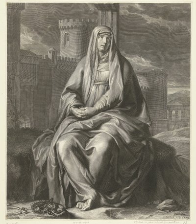 Mourning Mary (Mater Dolorosa) by Gérard Edelinck