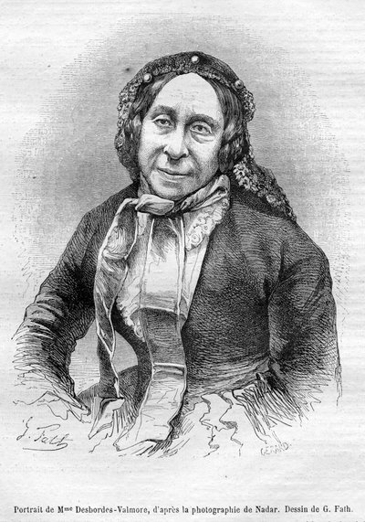 Portrait of Marceline Desbordes-Valmore by «Gérard» d’après Georges Fath d’après Nadar