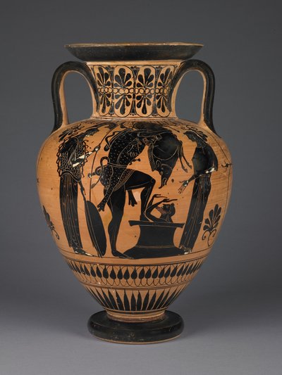 Athenian Attic Black-Figure Amphora with Heracles Carrying the Erymanthean Boar by Greek