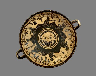Attic black-figure cup decorated with a Gorgon