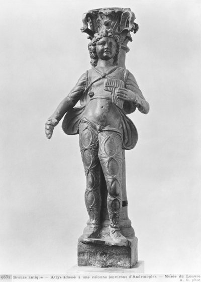 Attis Leaning Back Against a Column, Hellenistic Period by Greek