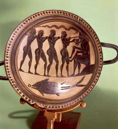 Cup showing Ulysses blinding Polyphemus by Greek