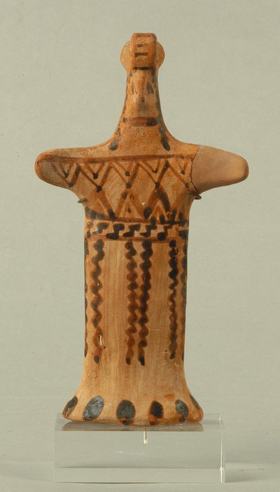 Figurine of a standing female, Boeotian workshop, Archaic Period by Greek
