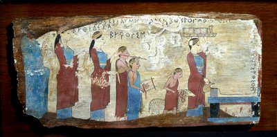 Sacrifice of a lamb by Greek