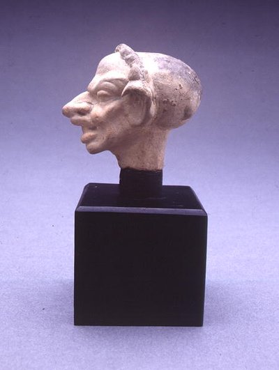 Grotesque head of a woman, 100 BC-100 AD by Greek