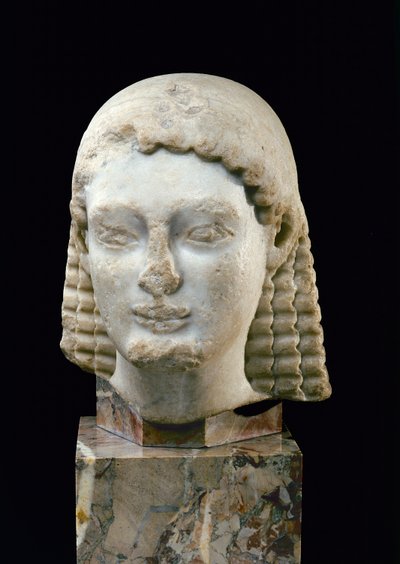 Head of a Kouros, from Athens, c.510 BC by Greek