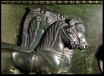 Head of a horse from a quadriga (detail) by Greek