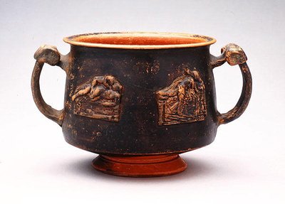 Kantharos with Relief, found at Pergamon, c.100 BC by Greek