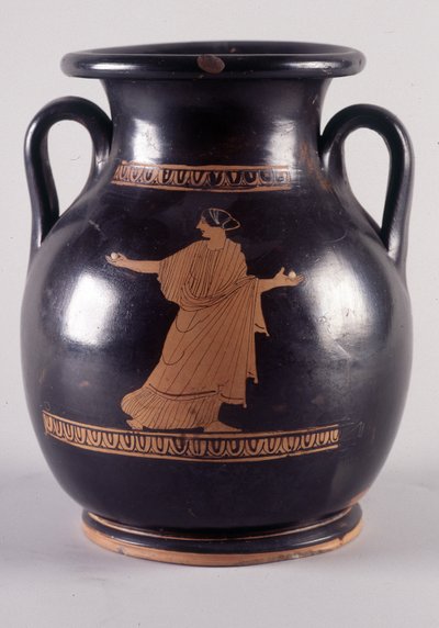 Painting on vase: Representation of Orithye, playing ball, she is the daughter of the king of Athens. It is pursued by Boreas represented on the other side of the vase, 440 BC. BNF, Medal Office by Greek