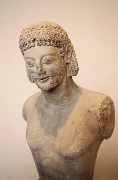 Rampin rider, equestrian statue (detail) by Greek