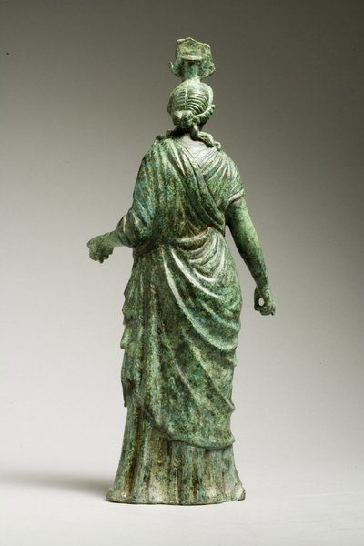 Rear view of a statue of Isis Fortuna, Hellenistic, 1st century BC-1st century AD by Greek