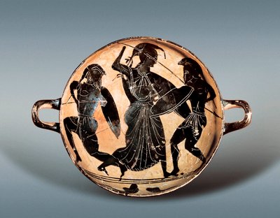 Trojan War: Goddess Athena Struggling Between Hector and Achilles by Greek
