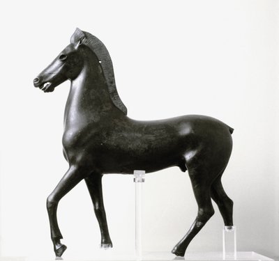 Bronze statuette of a horse, late 2nd-1st century B.C. by Greek Roman School