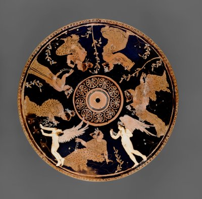 Attic Red-Figure Pyxis, (Detail) by Greek School