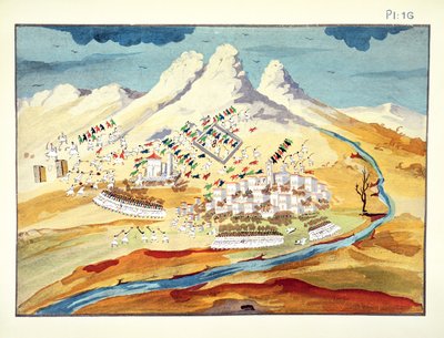 Battle at Rhachova (plate 16) from Pictorial History of the Greek War of Independence by General Makryjannis by Greek School