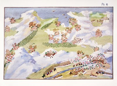 Battle of the Inn at Gravia (plate 5) from Pictorial History of the Greek War of Independence by General Makryjannis by Greek School