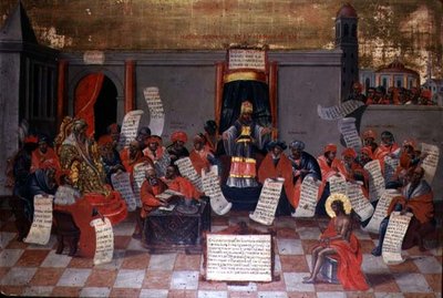 Christ preaching to the Doctors by Greek School