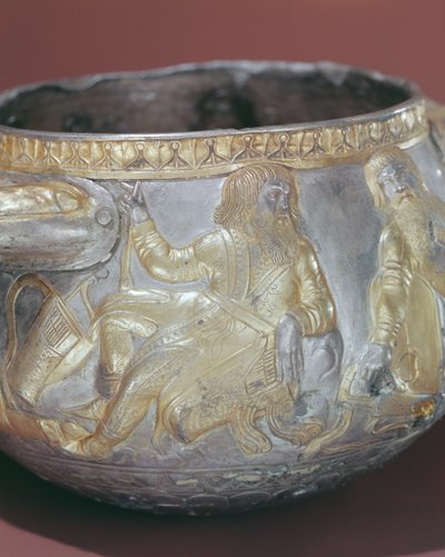 Drinking cup depicting Scythian soldiers (detail) by Greek School