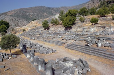 General View with the Street and Agora by Greek School