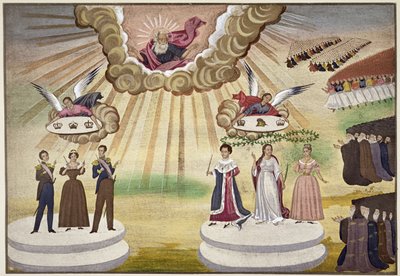 Prayers to the Gods for the Liberation of Greece, plate 1 from Pictorial History of the Greek War of Independence by General Makryjannis by Greek School