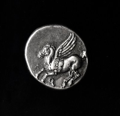 Reverse side of a coin depicting Pegasus, from Corinth, 700-300 BC by Greek School
