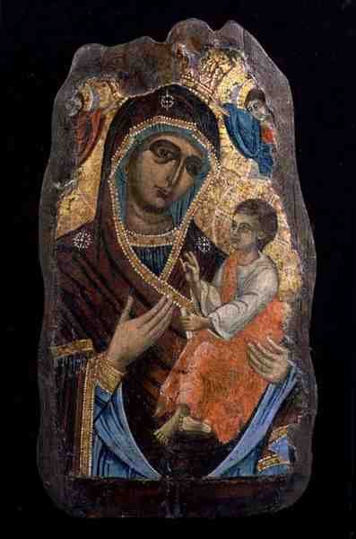 The Mother of God Hodegetria, fragment by Greek School