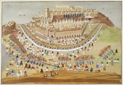 The Siege of Athens in 1827, from the Pictorial History of the Greek War of Independence by Greek School