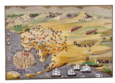 Various Sieges of Missolonghi and the Death of Lord Byron in 1824, from the Pictorial History of the Greek War of Independence by Greek School