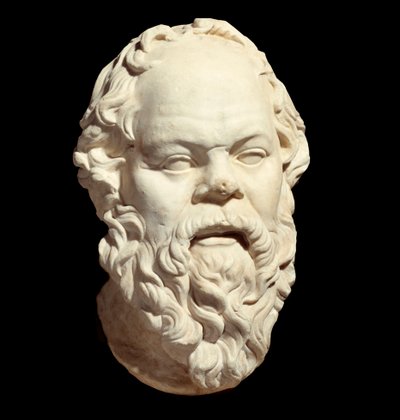Marble Bust of the Greek Philosopher Socrates after the Original of Lysippe by Greek or Roman