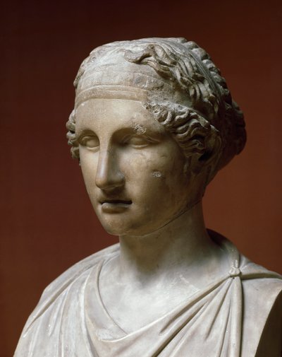 Portrait of Sapho (marble sculpture) by Greek or Roman