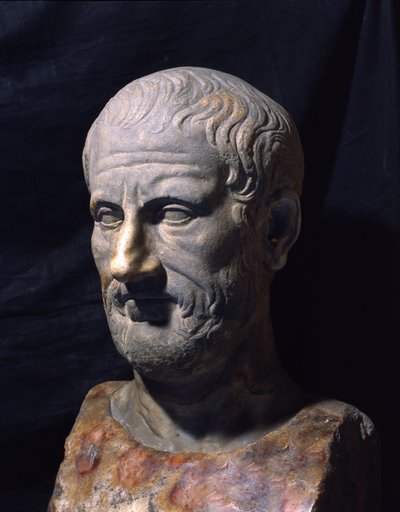 Representation of the Greek philosopher Theophrastus (372-287 BC) by Greek or Roman