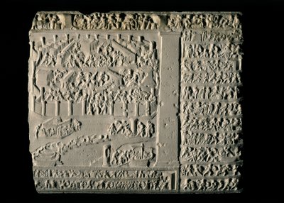GREEK ART: Trojan War. Tabula Iliaca with reliefs of the Trojan cycle by Greek School