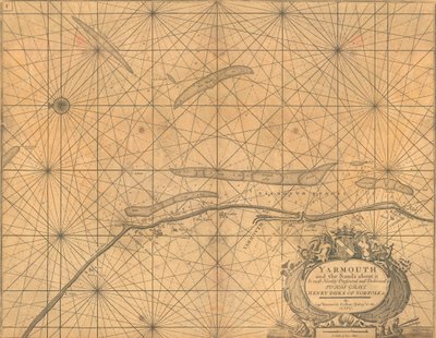 Chart of Yarmouth and the Sands About It, c.1700 by Greenvile Collins