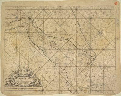 Printed Chart of the Estuary of the River Humber by Greenvile Collins