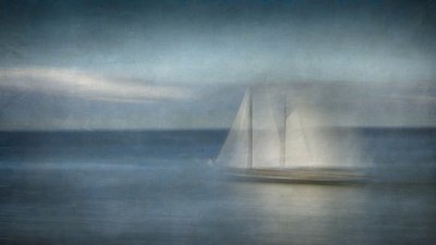 Dreamy Sailboat At Sea by Greetje van Son