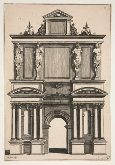 Design for an Arch with Four Term Figures by Gregoire Huret