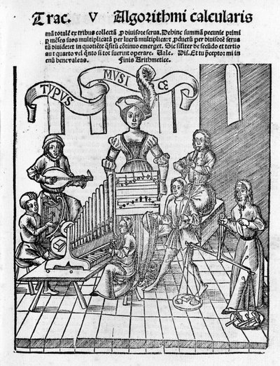 Liberal Arts: Music - in “Margarita Philosophica” by Gregor Reisch (1467-1525). Bale by Gregor Reisch