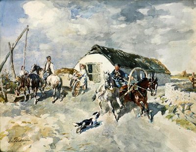 At the Farm by Gregor von Bochmann
