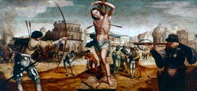 The Martyrdom of St Sebastian, 16th Century by Gregorio Lopez