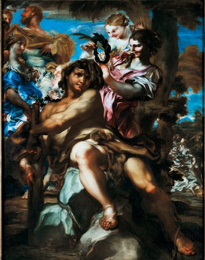 Hercules welcomed in Olympus by Gregorio De Ferrari