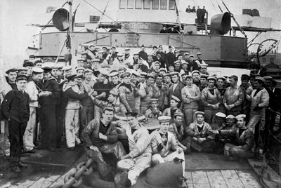 Engine Room Ratings on Board HMS Majestic, 1896 by Gregory and Co