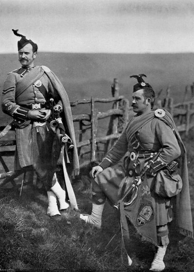 Pipe-Major Reith and Corporal-Piper Reith of the London Scottish by Gregory and Co