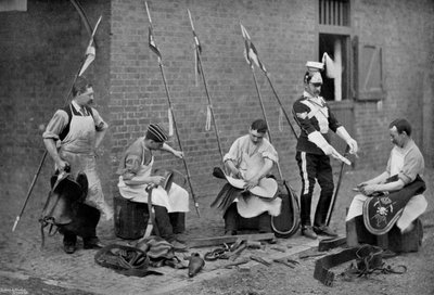 Saddlers of the 17th Lancers at work by Gregory and Co