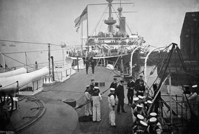 The Battleship HMS Resolution, Portsmouth, Hampshire by Gregory and Co