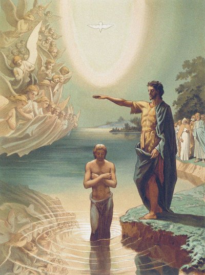 The Baptism of Christ, c.1860 by Grigori Grigorevich (after) Gagarin
