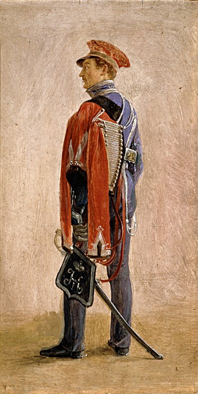 Portrait of P.M. Kunitsky, Hussar of the Hussars Regiment William, Prince of Nassau, 1832 by Grigori Grigorevich Chernetsov