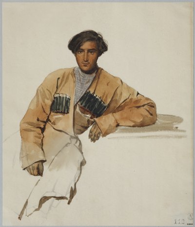 Portrait of Christophor Dmitrievich Sanikidze by Grigori Grigorevich Gagarin